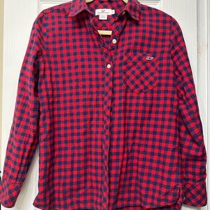 Vineyard Vines Red and Blue Checkered Shirt